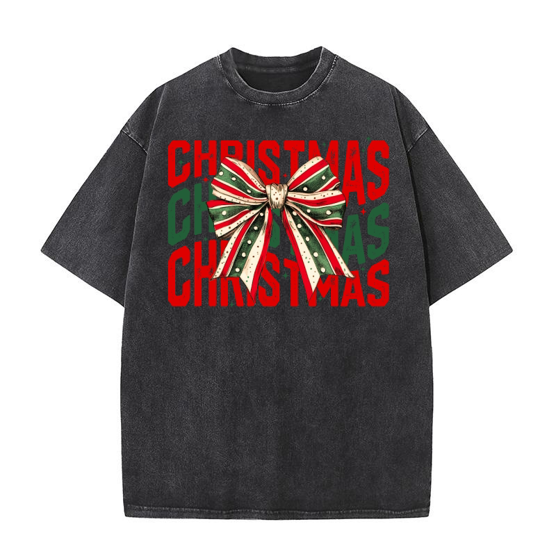 Christmas bow2 Washed T-Shirt