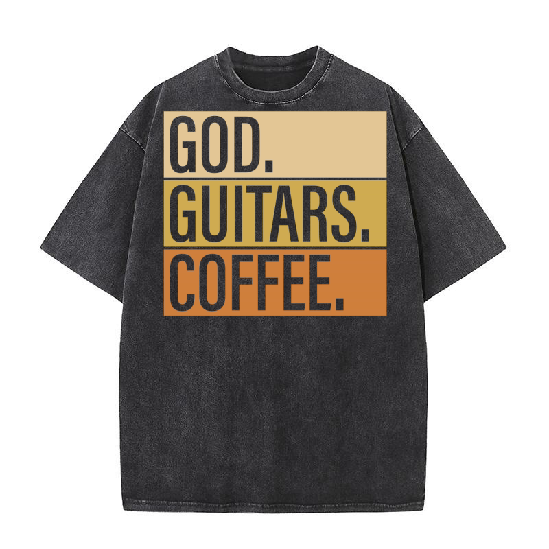 God Guitars Coffee Washed T-Shirt