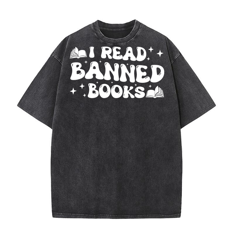 I Read Banned Books (2) Washed T-Shirt