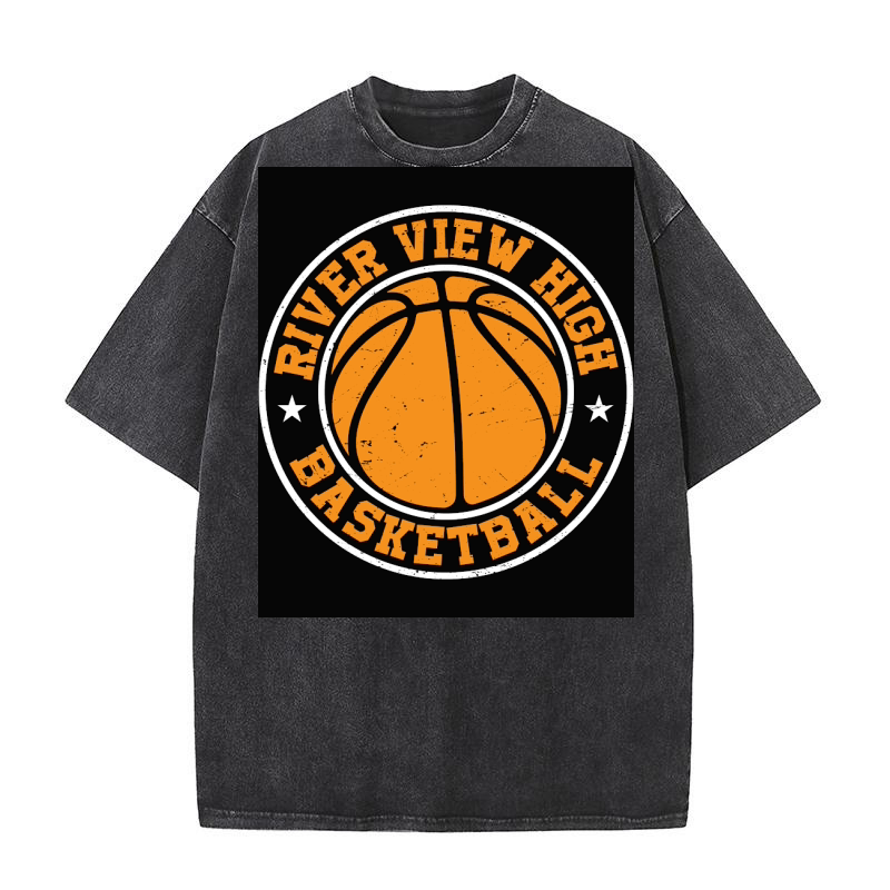 River view high Basketball Washed T-Shirt