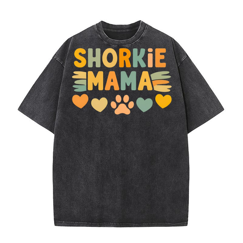Shorkie Mama Washed T-Shirt