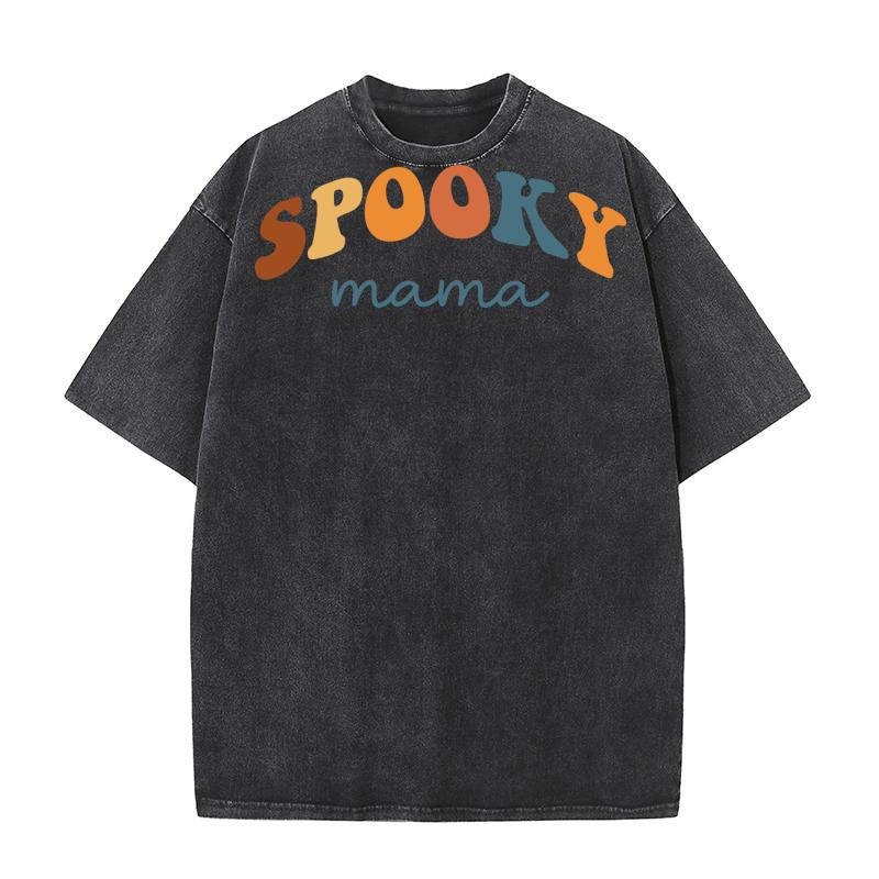 Spooky mama Washed T-Shirt