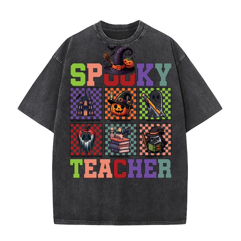Spooky teacher 12 Washed T-Shirt