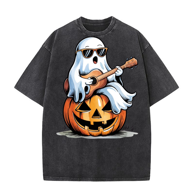 Transparent Halloween Para 06 Washed T-Shirt