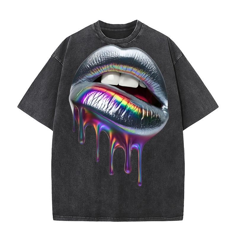 Womens Honey Glazed Lips 27 Washed T-Shirt