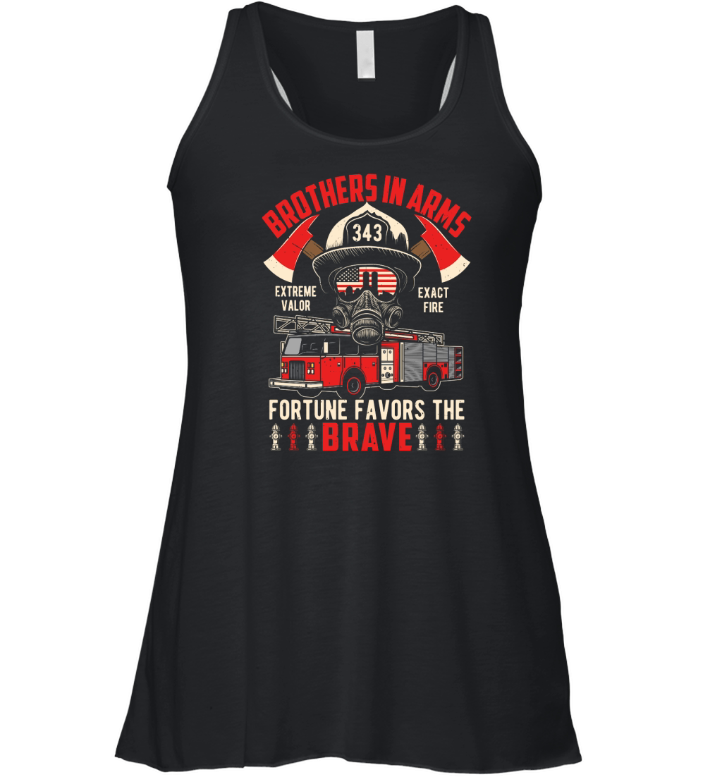 Brothers in arms extreme valor exact fire fortune favors the brave Women's Flowy Tank Top