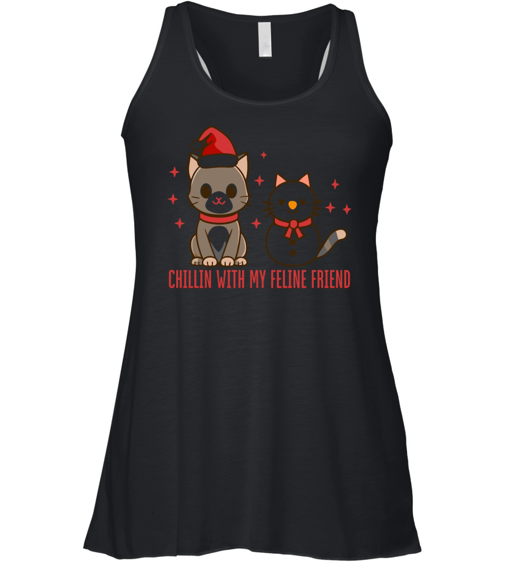 CHILLIN With My Feline Friend Women's Flowy Tank Top
