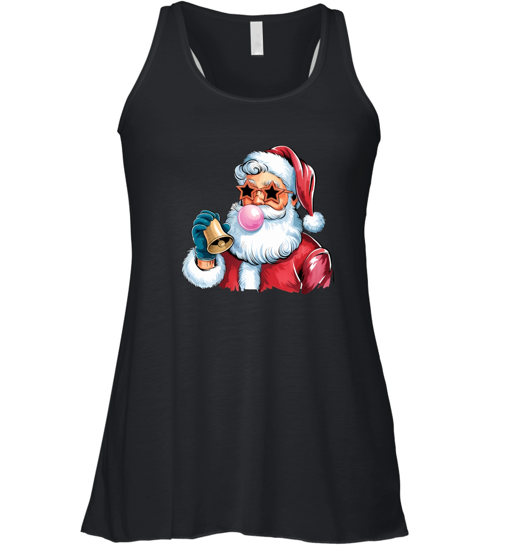 Christmas Santa Bell Vintage Christmas Women's Flowy Tank Top
