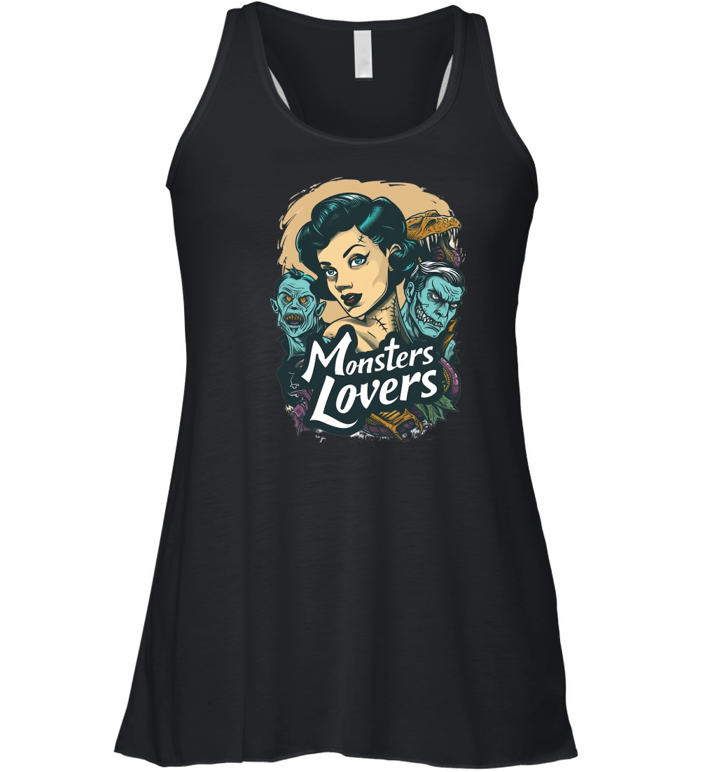 Monster Lover Vintage Halloween Women's Flowy Tank Top