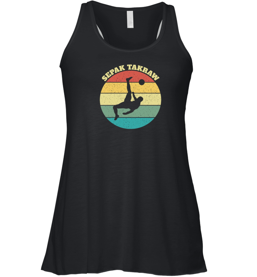 Retro Vintage Kick Volleyball Sepak Takraw Women's Flowy Tank Top
