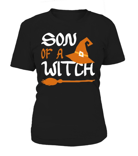 Son Of A Witch Funny Pun Retro Halloween Costume Women's T-Shirt