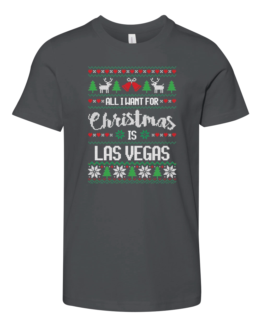 All I Want For Christmas Is Las Vegas Ugly Youth Unisex Jersey Tee
