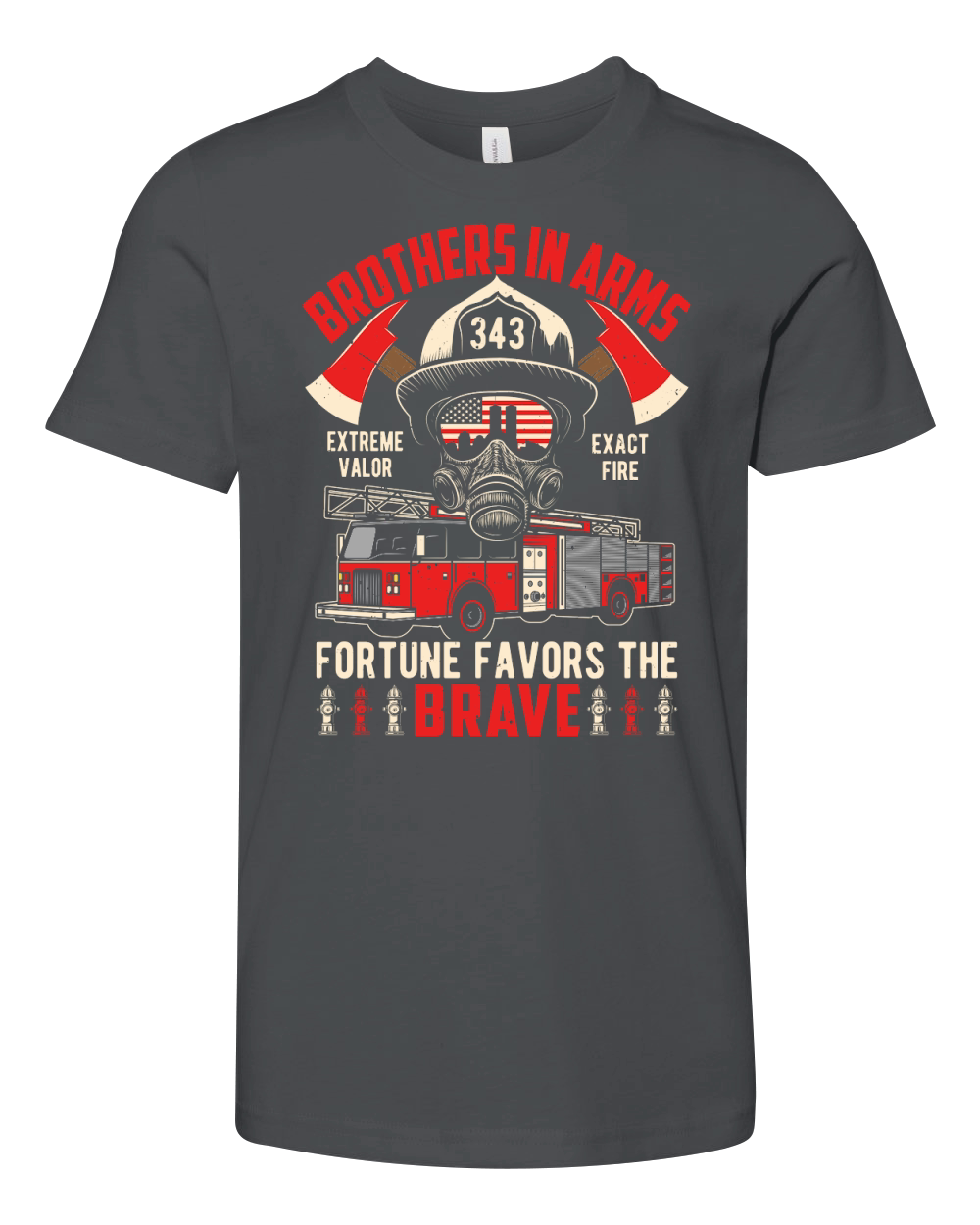 Brothers in arms extreme valor exact fire fortune favors the brave Youth Unisex Jersey Tee