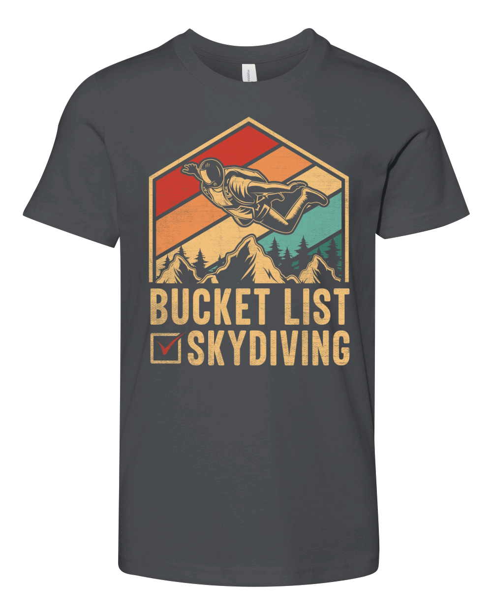 Bucket list skydiving 04 Youth Unisex Jersey Tee