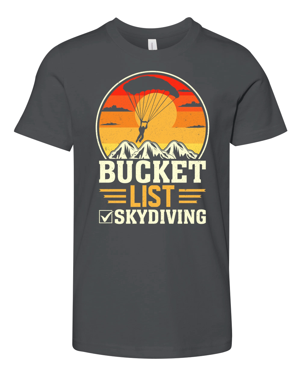 Bucket list skydiving 08 Youth Unisex Jersey Tee