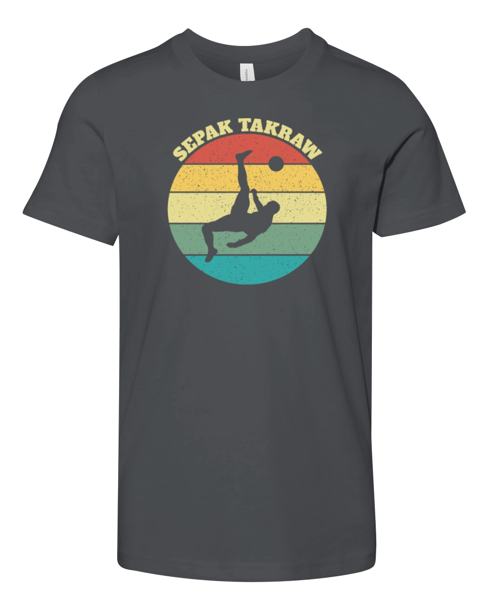 Retro Vintage Kick Volleyball Sepak Takraw Youth Unisex Jersey Tee