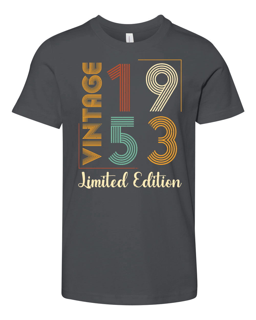 Vintage 1953 Limited Edition Birthday T Shirt Design (1) Youth Unisex Jersey Tee