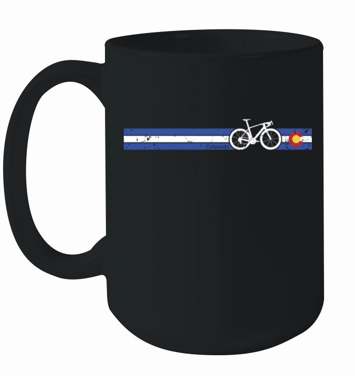 Colorado State Flag Cycling Bike Racing CO Road Ceramic Mug