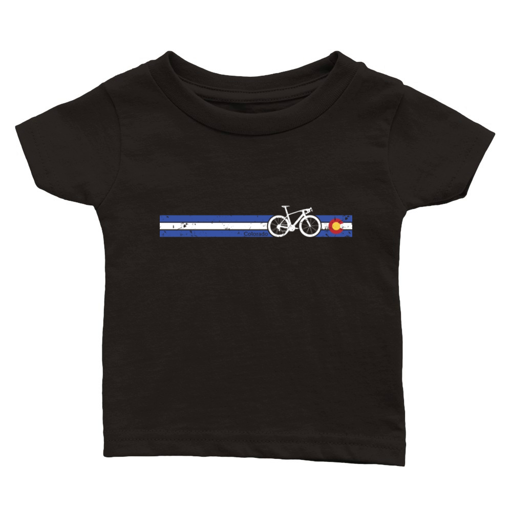 Colorado State Flag Cycling Bike Racing CO Road Classic Baby Crewneck T-shirt