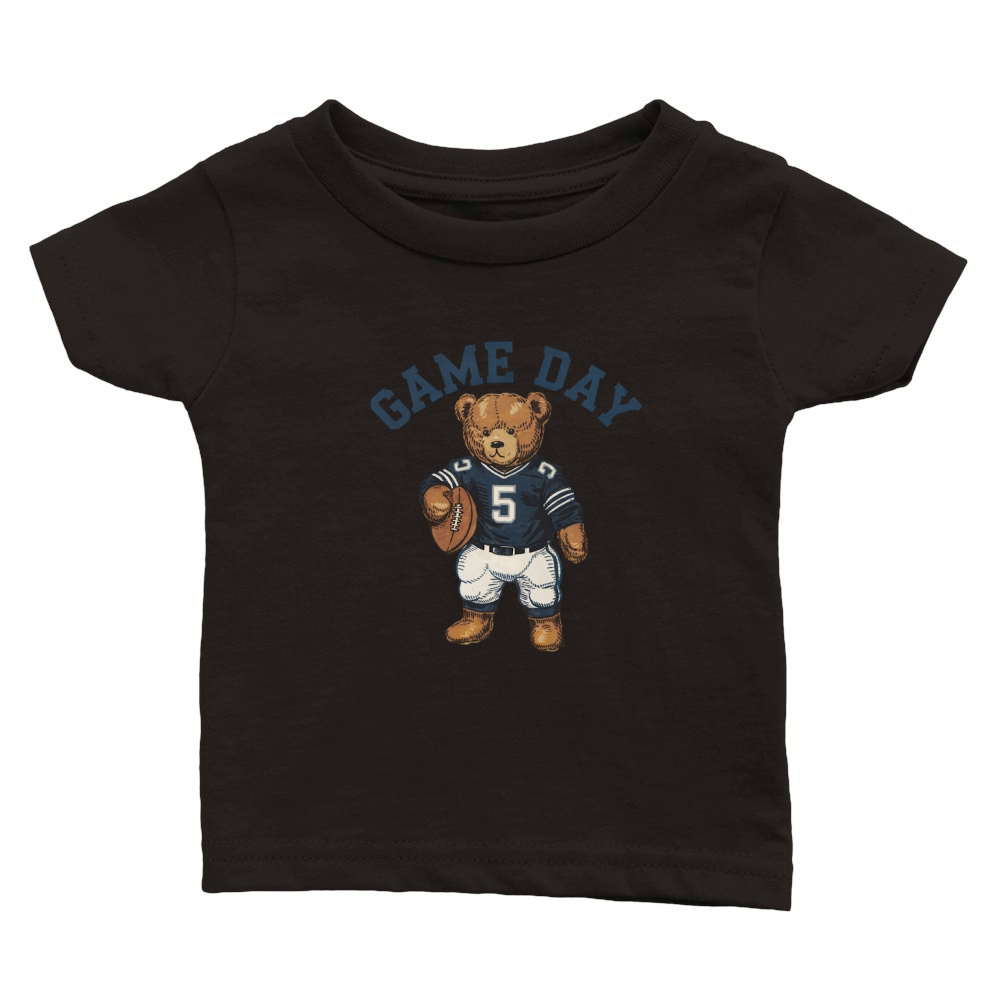 Game Day Football Vintage Bear 02 Classic Baby Crewneck T-shirt