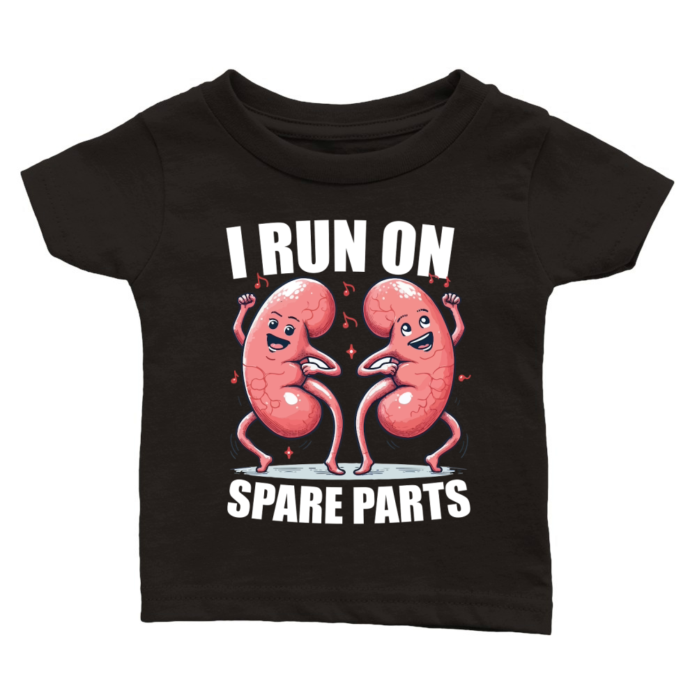 I run on spare parts Classic Baby Crewneck T-shirt