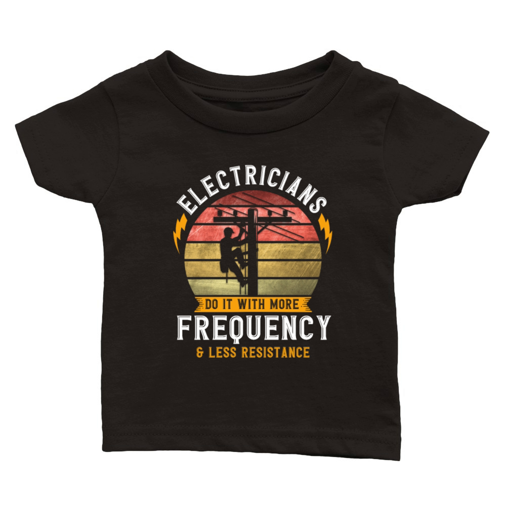 Professional Electrician Electricial Worker Classic Baby Crewneck T-shirt