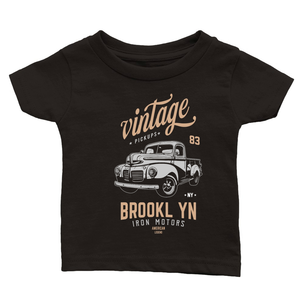 Vintage Classic Hotrods Vector Classic Baby Crewneck T-shirt