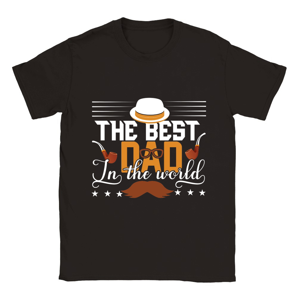 Fathers Day   The Best Dad in the World Classic Kids Crewneck T-shirt