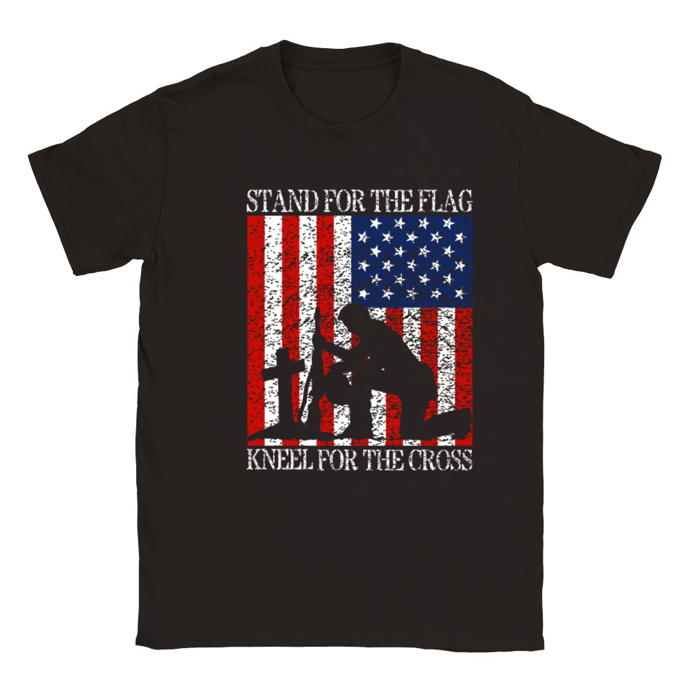 I Stand For The Flag And Kneel For The Cross Tee Classic Kids Crewneck T-shirt