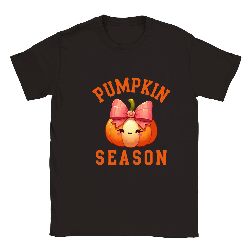 Pumpkin Season (color) Classic Kids Crewneck T-shirt