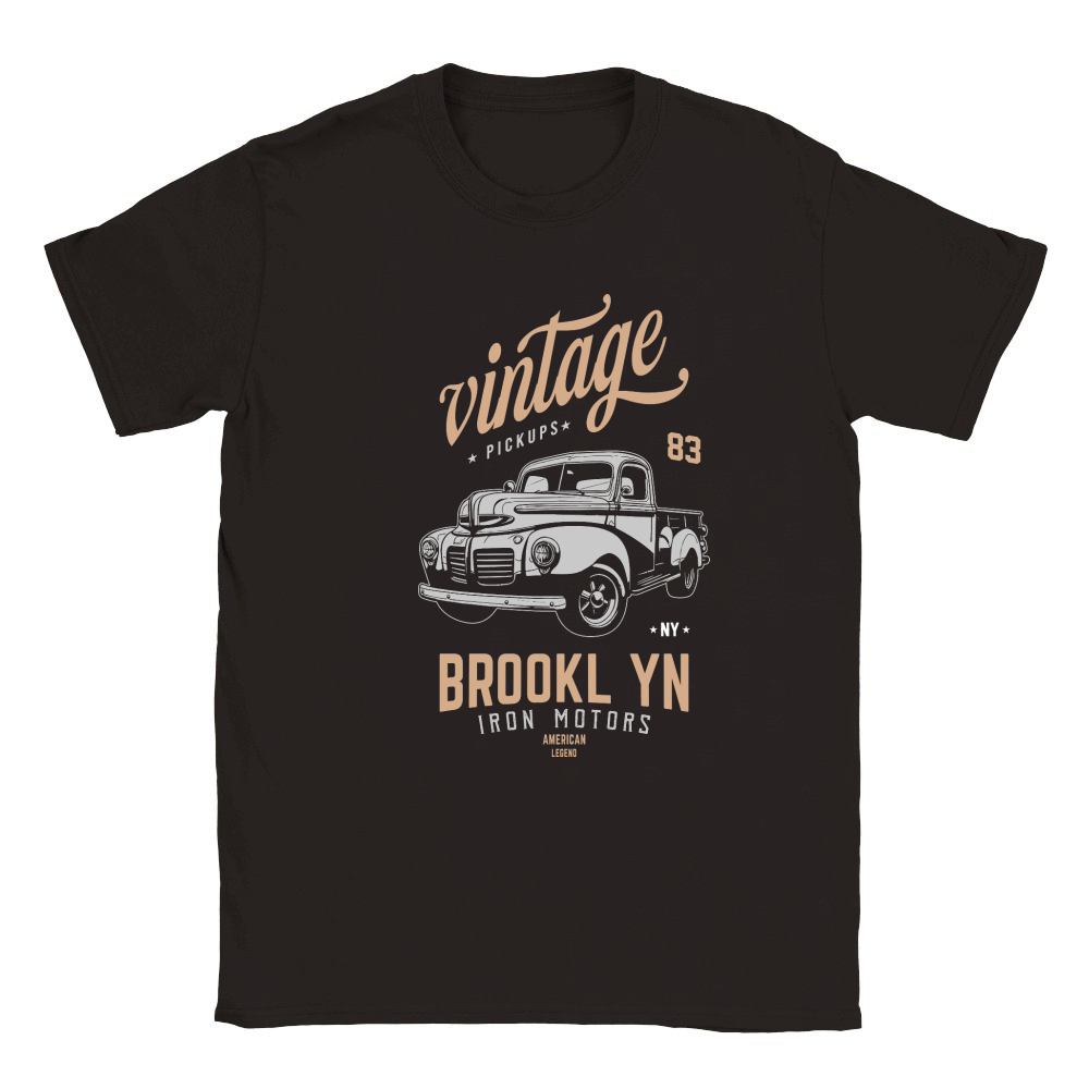 Vintage Classic Hotrods Vector Classic Kids Crewneck T-shirt