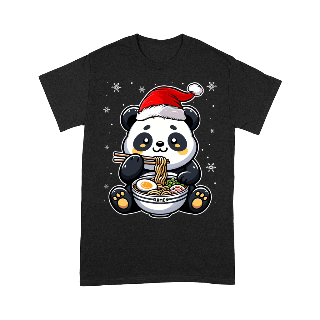 adorable panda eating ramen wearing santa hat 2 Comfort T-shirt