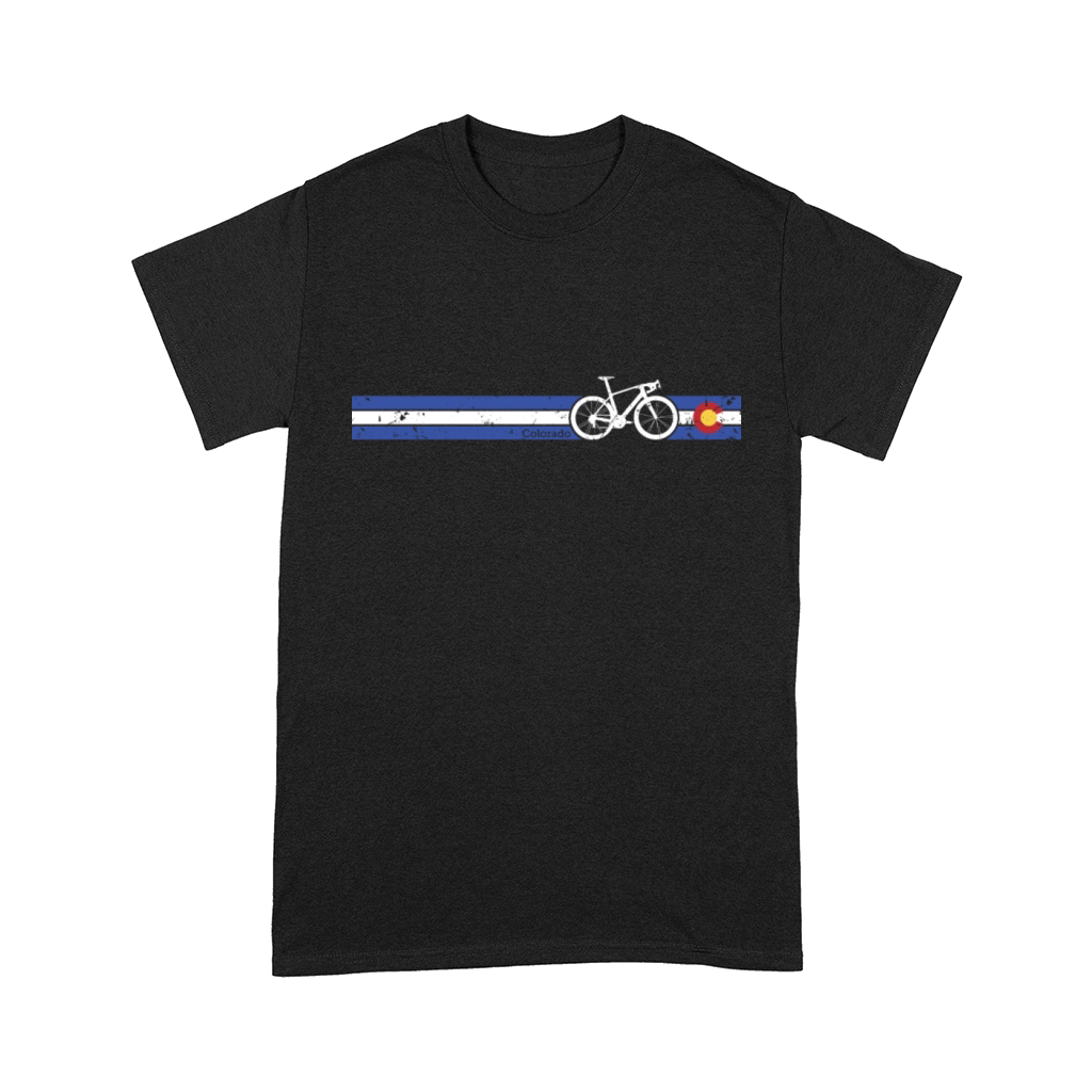 Colorado State Flag Cycling Bike Racing CO Road Comfort T-shirt