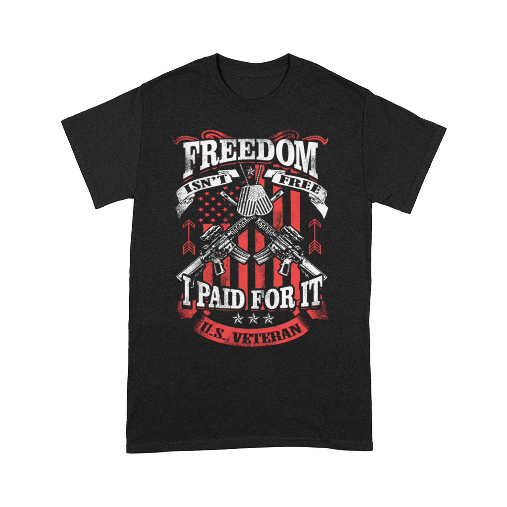 US Veteran Freedom Tough Marines Soldier Military Comfort T-shirt
