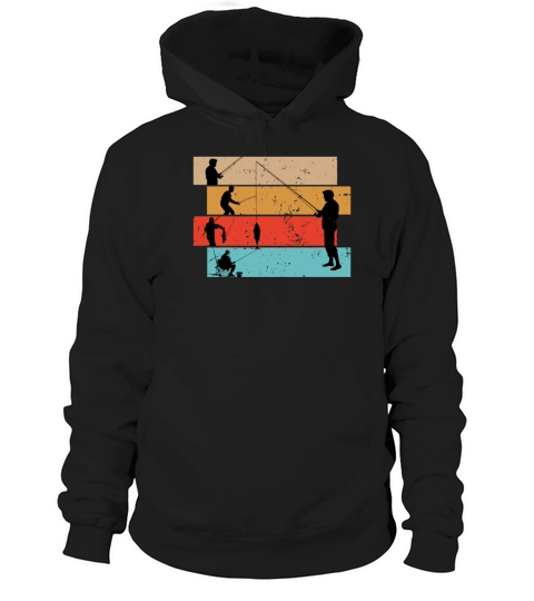 Fishing silhouette vintage Hoodie Unisex
