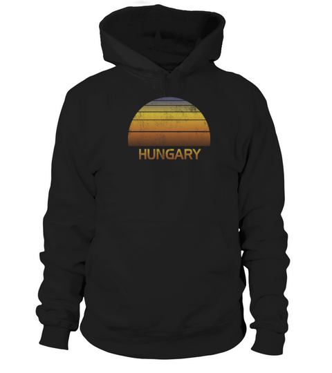Vintage Sunset Hungary Family Vacation Souvenir Hoodie Unisex
