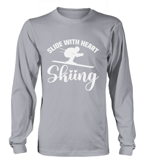 slide with heart skiing Long sleeved Unisex