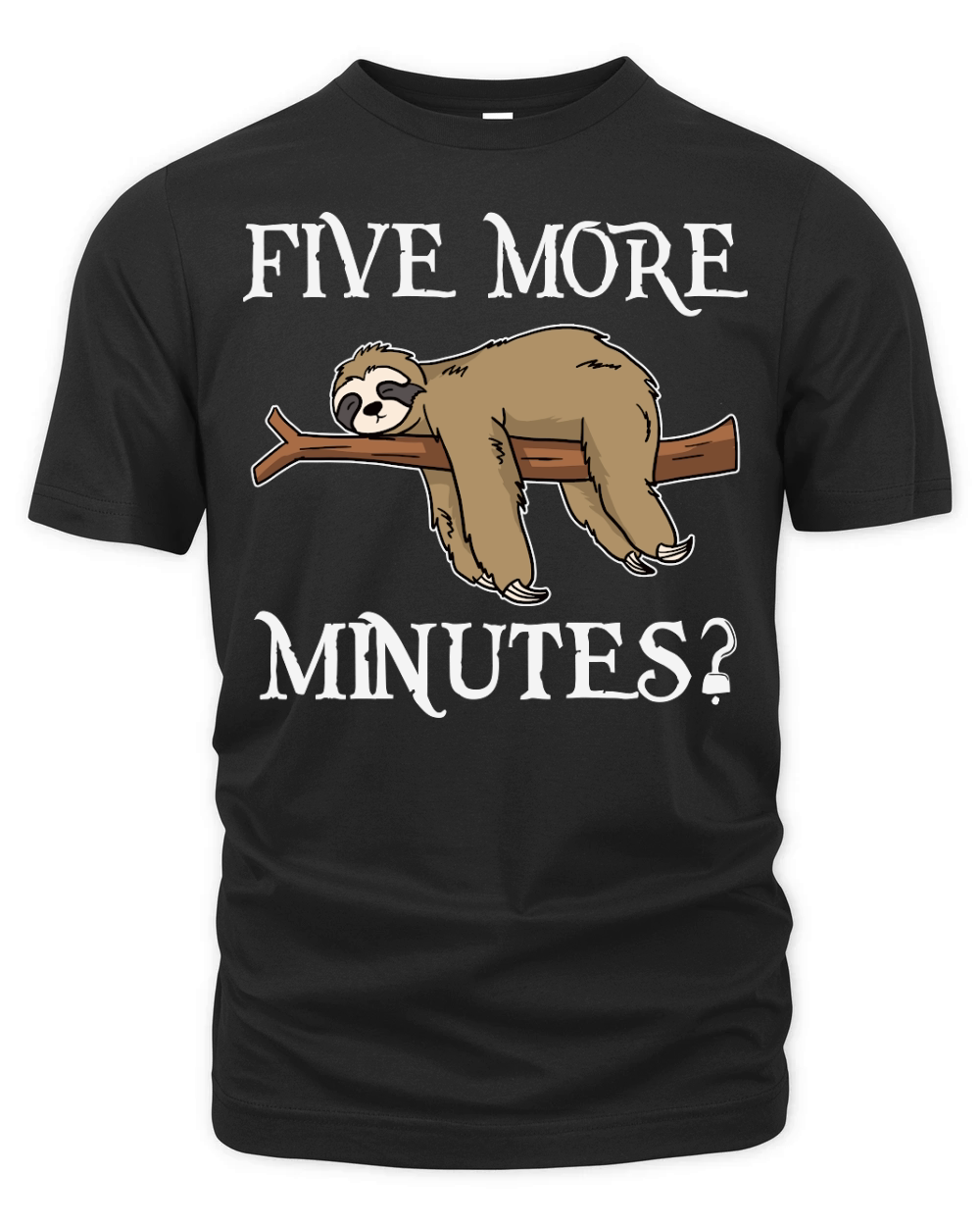 A220315 24 Funny Sloth Svg Five More Minutes Organic Unisex T-shirt