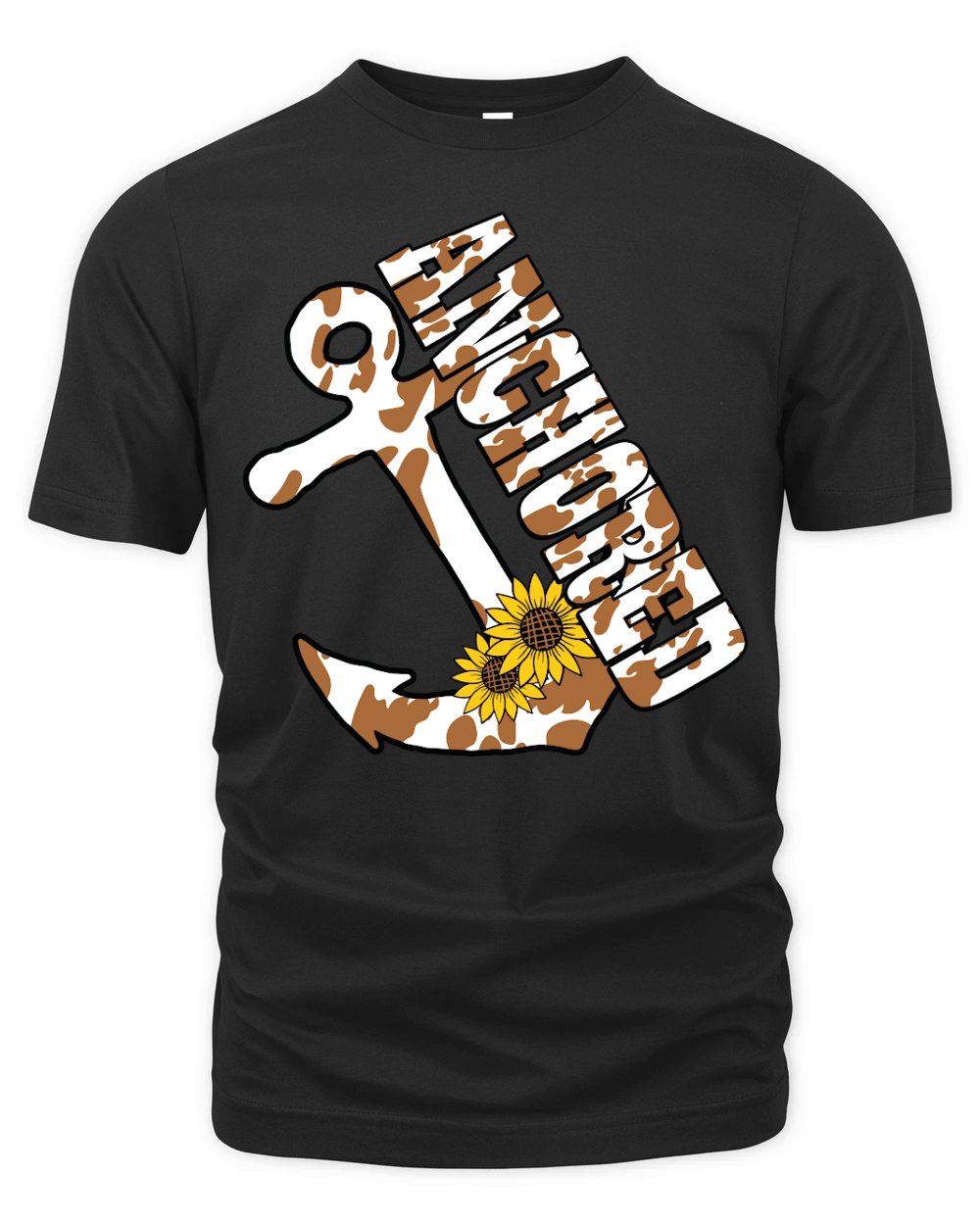 Anchored Cowhide Flower Organic Unisex T-shirt