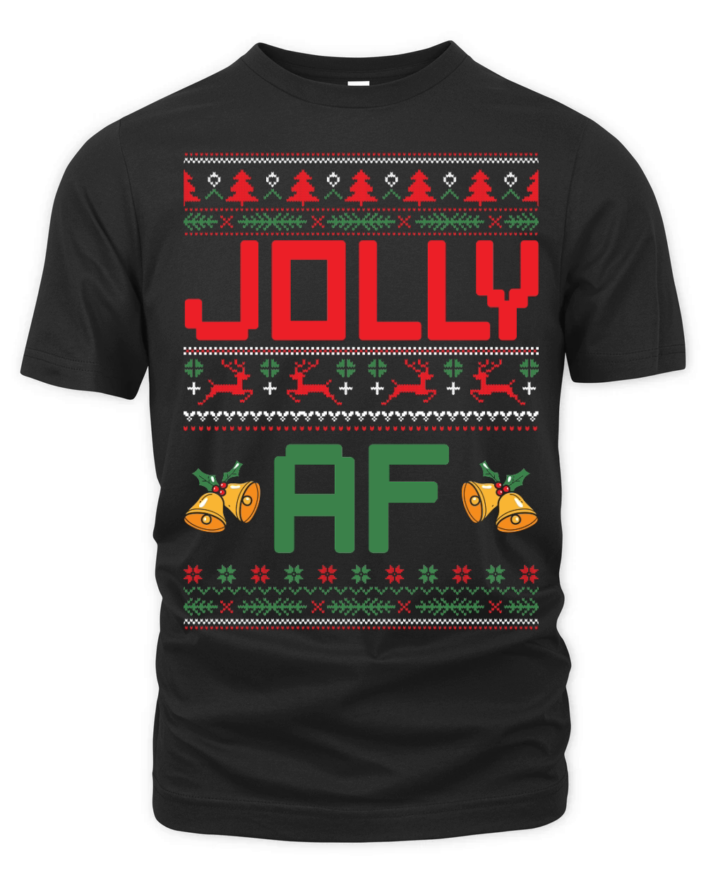 Jolly AF Ugly Christmas Organic Unisex T-shirt