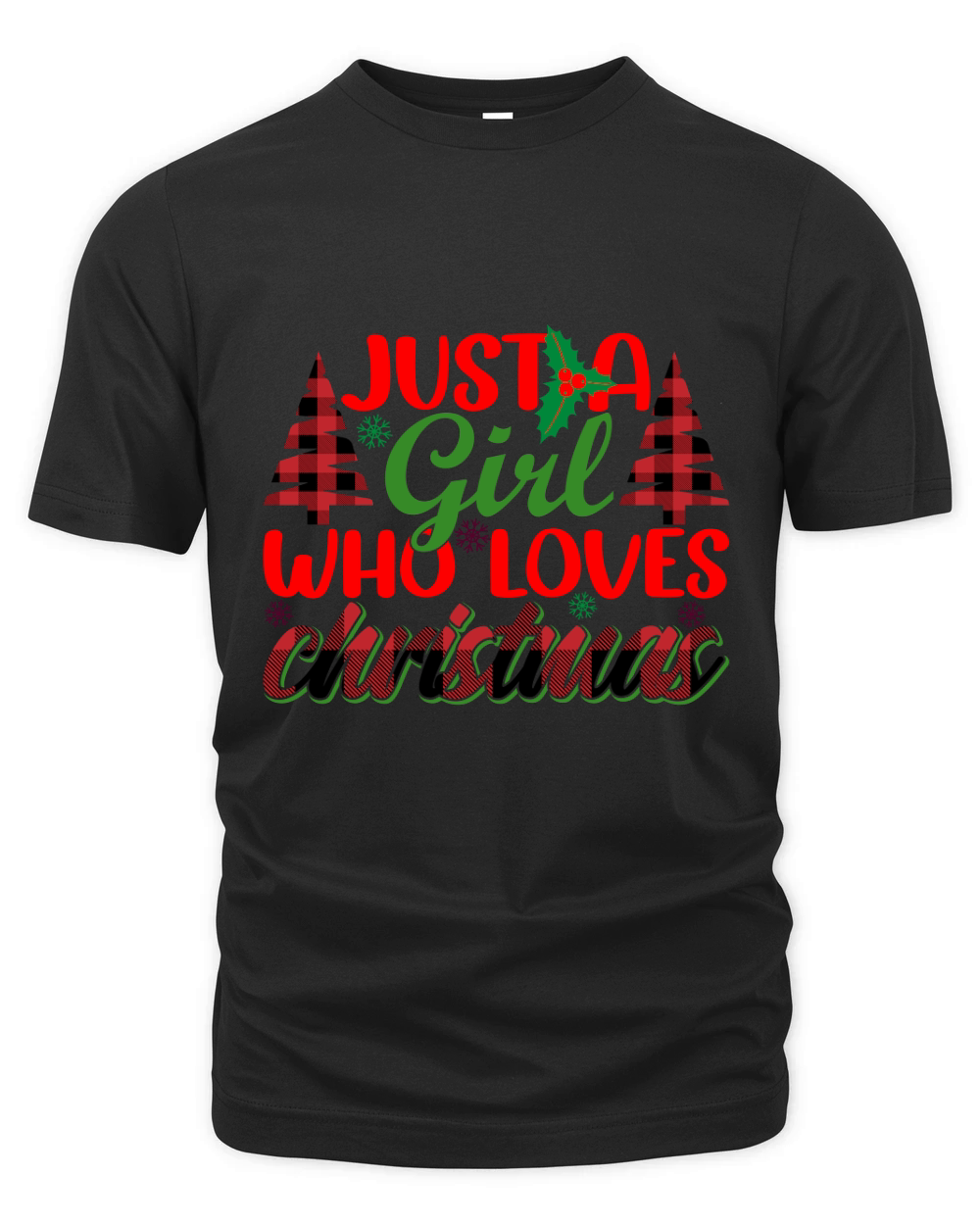 Just A Girl Who Loves Christmas Organic Unisex T-shirt