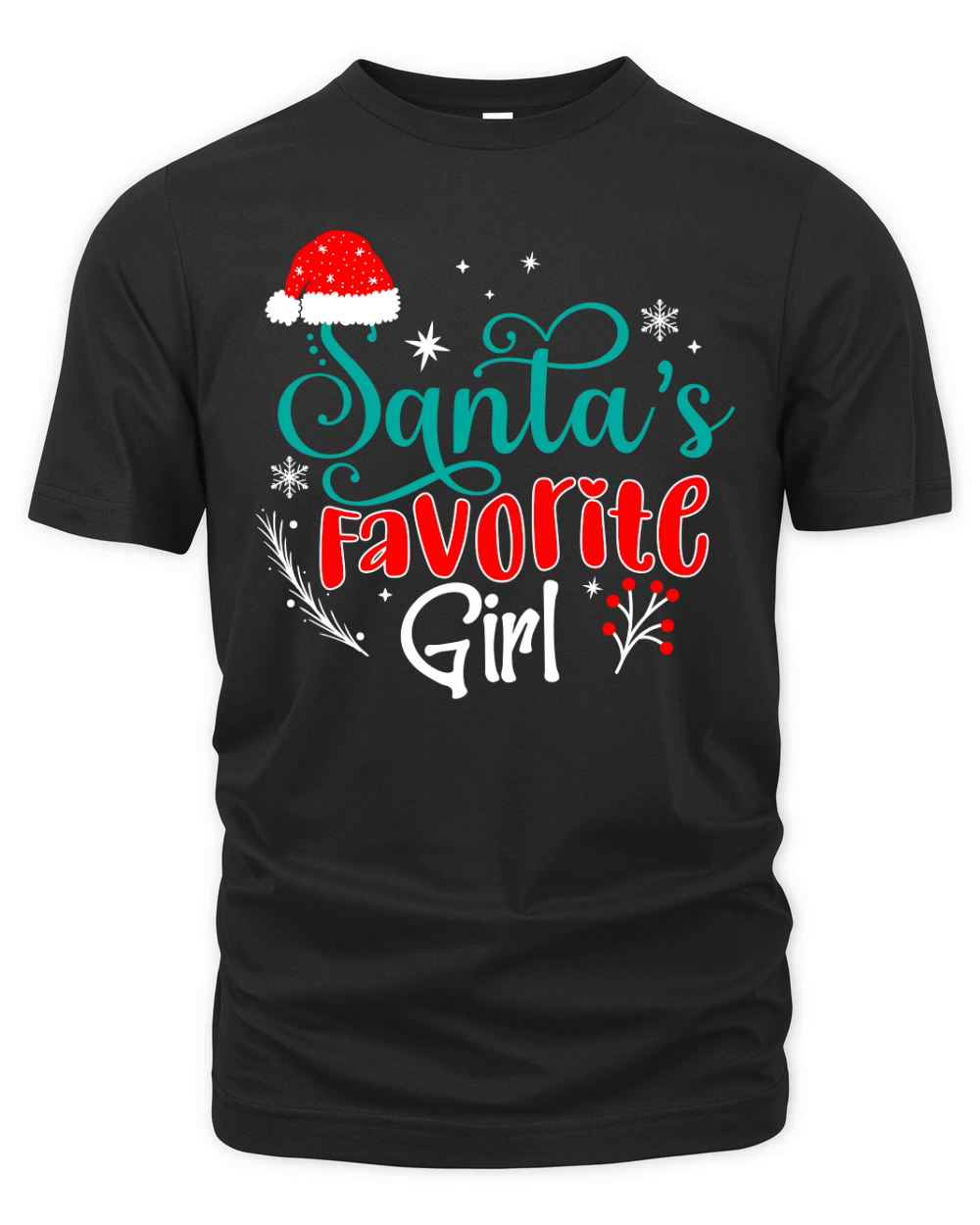 Santas Favorite Girl Organic Unisex T-shirt