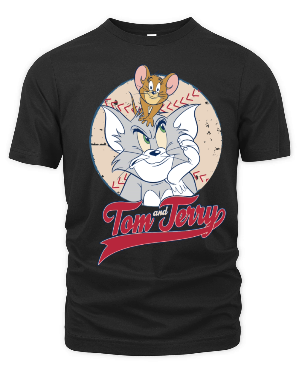 Tom and Jerry Baseball Organic Unisex T-shirt