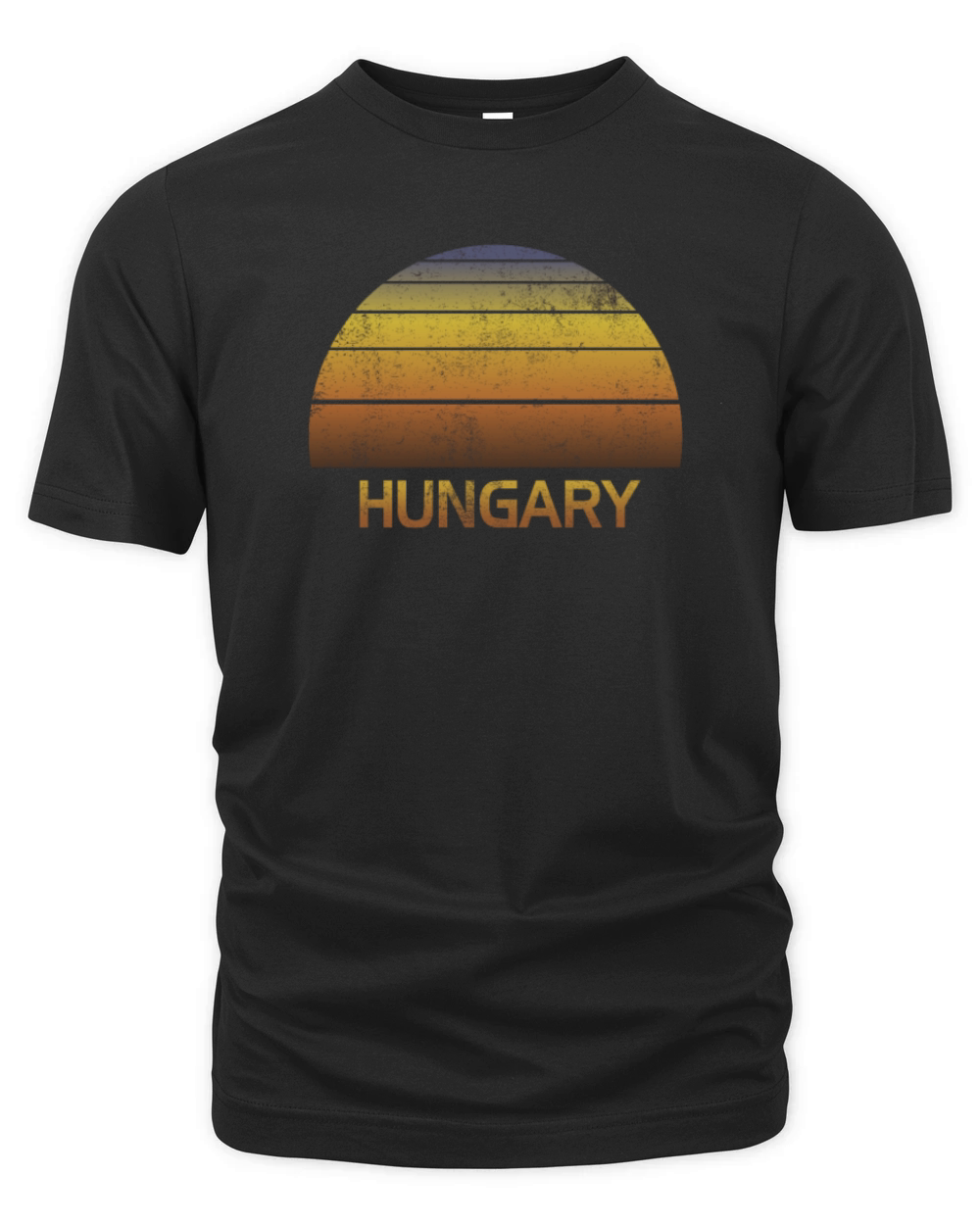 Vintage Sunset Hungary Family Vacation Souvenir Organic Unisex T-shirt