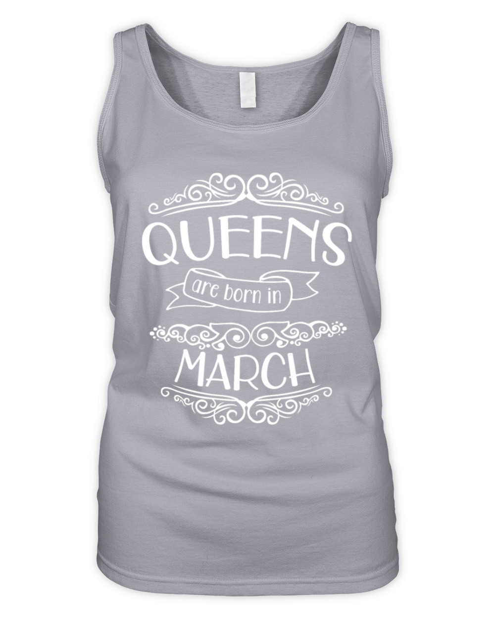Birthday A queen is born in March Organic Women's Tank Top
