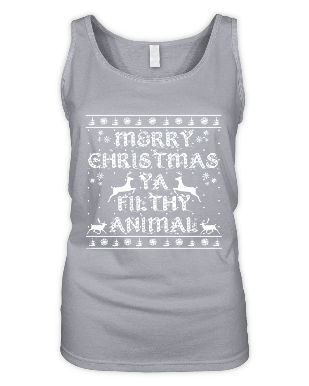 MERRY CHRISTMAS YA FILTHY ANIMAL Organic Women's Tank Top