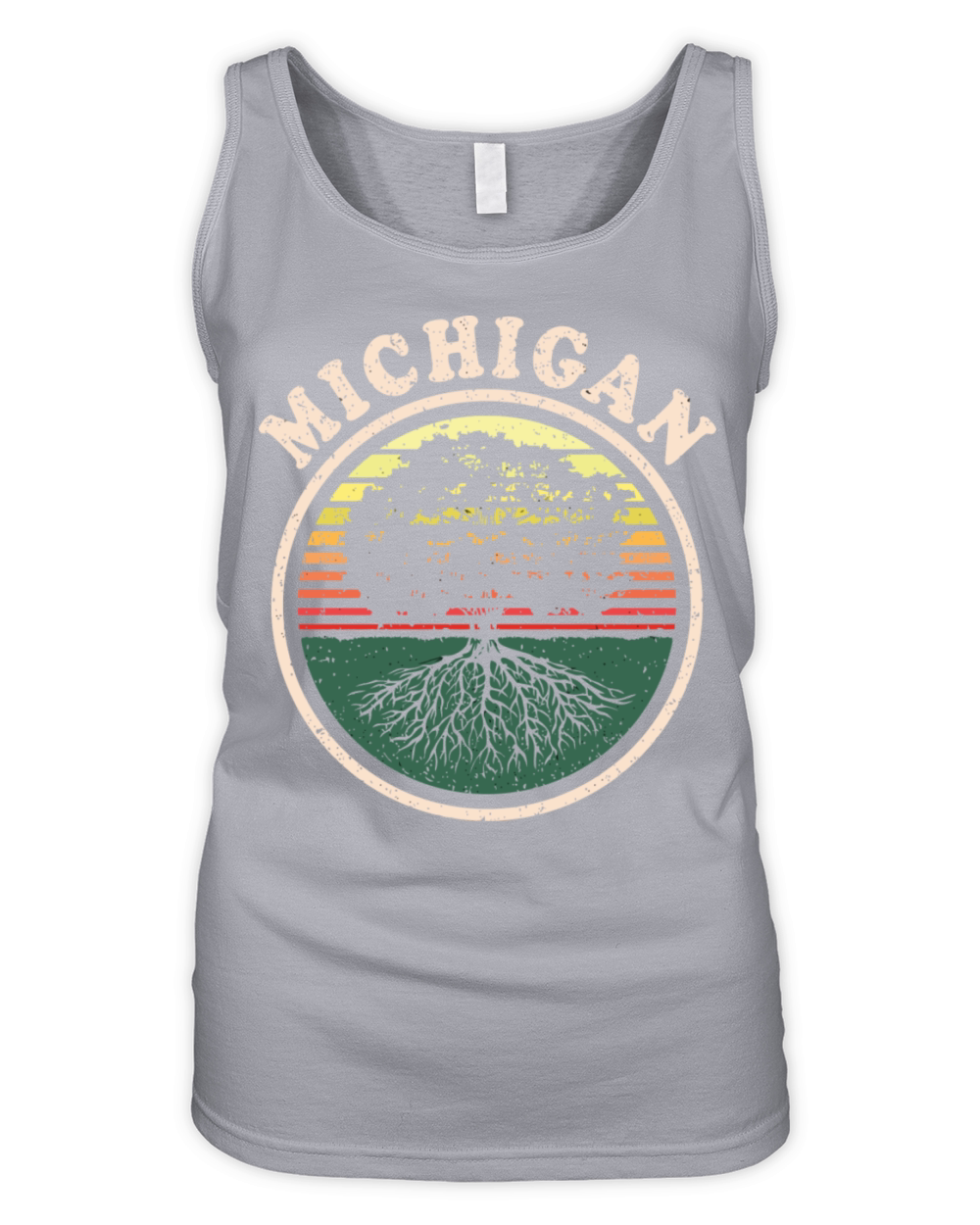 Michigan Vintage Sunset Roots Outdoors Souvenir Organic Women's Tank Top