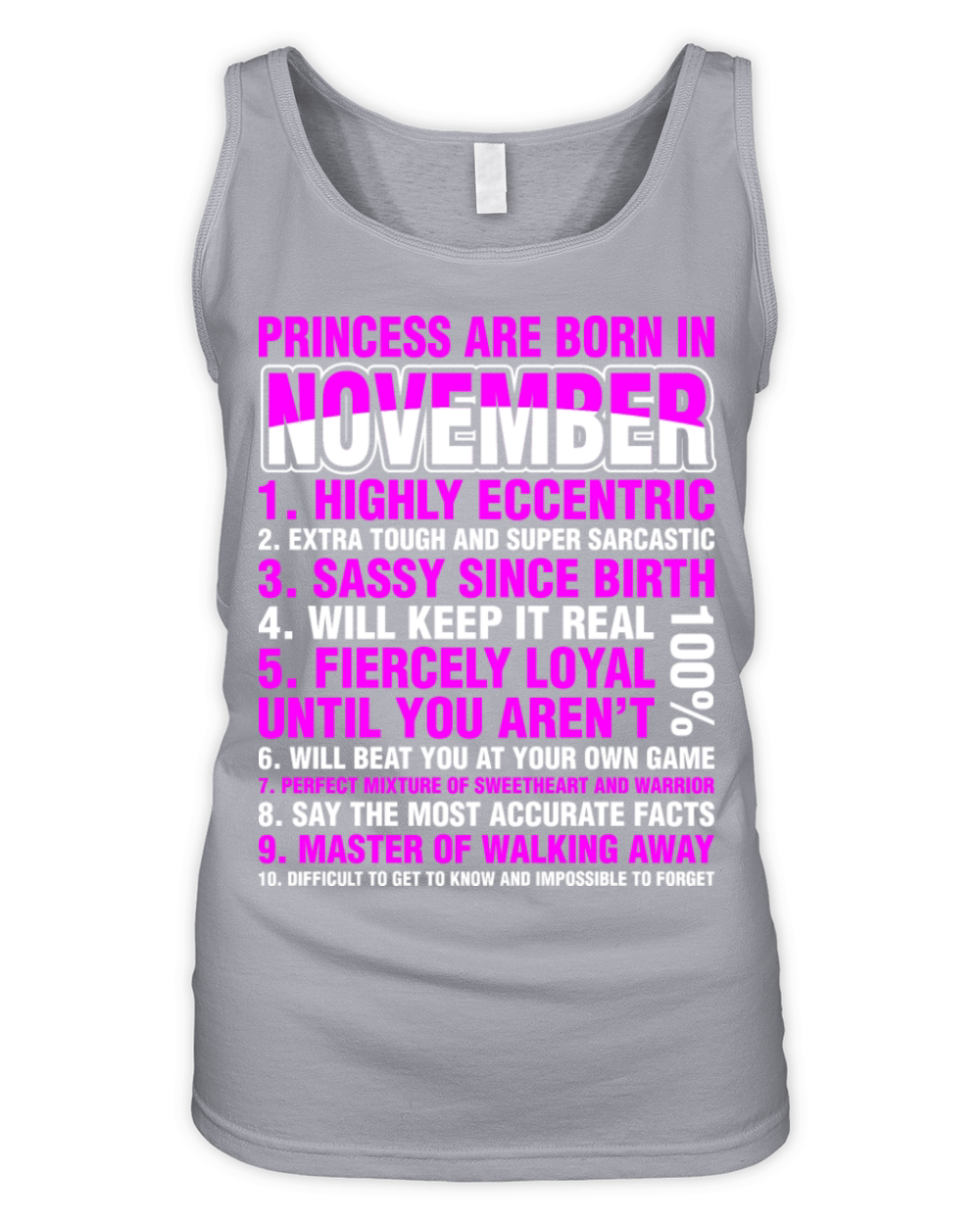 Princess Are Born In November Organic Women's Tank Top