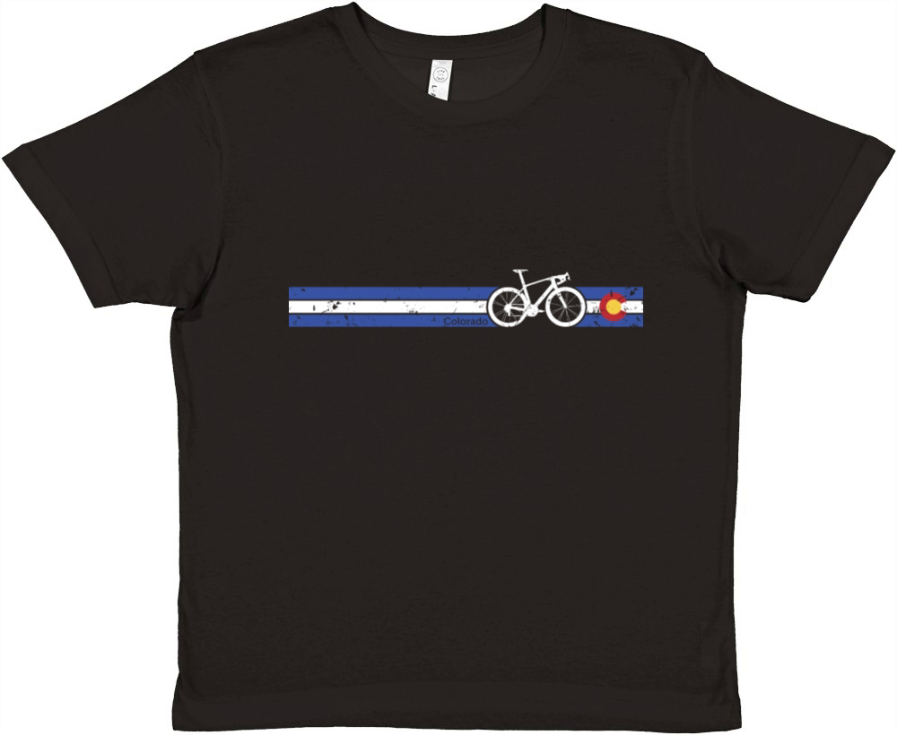 Colorado State Flag Cycling Bike Racing CO Road Premium Kids Crewneck T-shirt