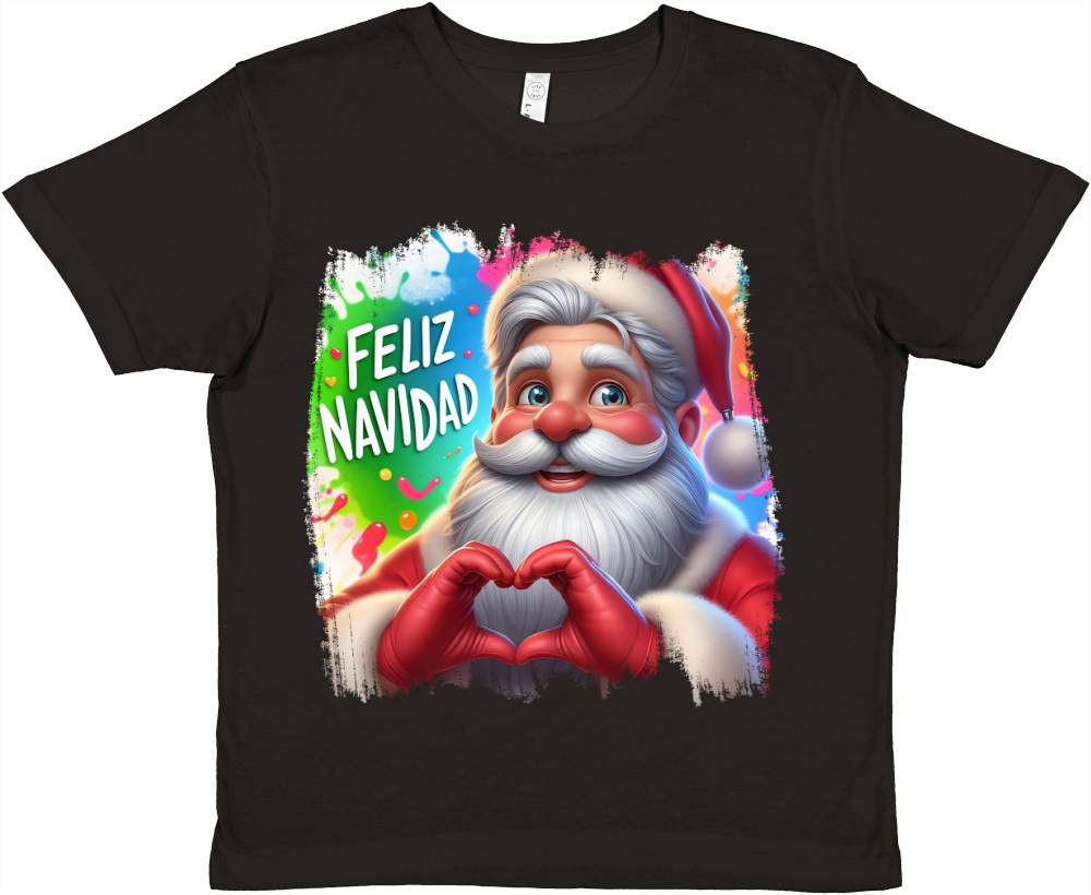 Feliz Navidad Funny Christmas Desing 4 (1) Premium Kids Crewneck T-shirt